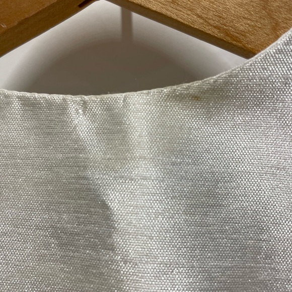 David's Bridal Formal Flower Girl Ivory Off-White Infant 12M satin / tulle Dress - Picture 3 of 6